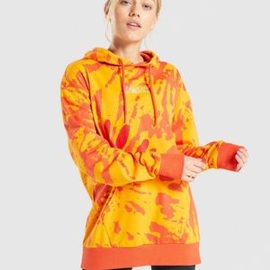 Gymshark color burst hoodie size xs orange